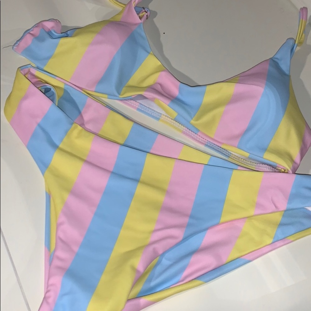 Colorful two piece bikini